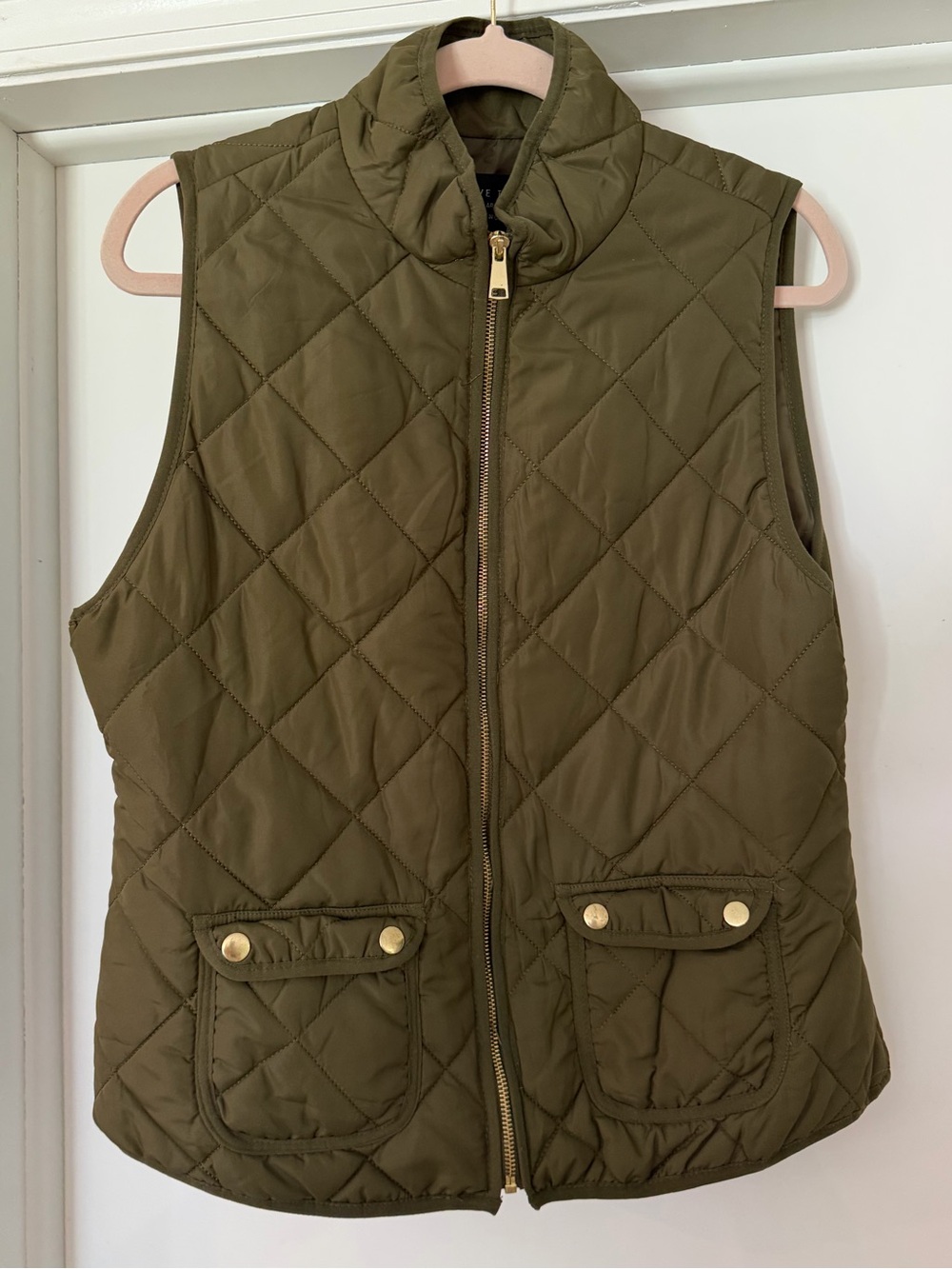 Quilted Olive Green Women's Vest
